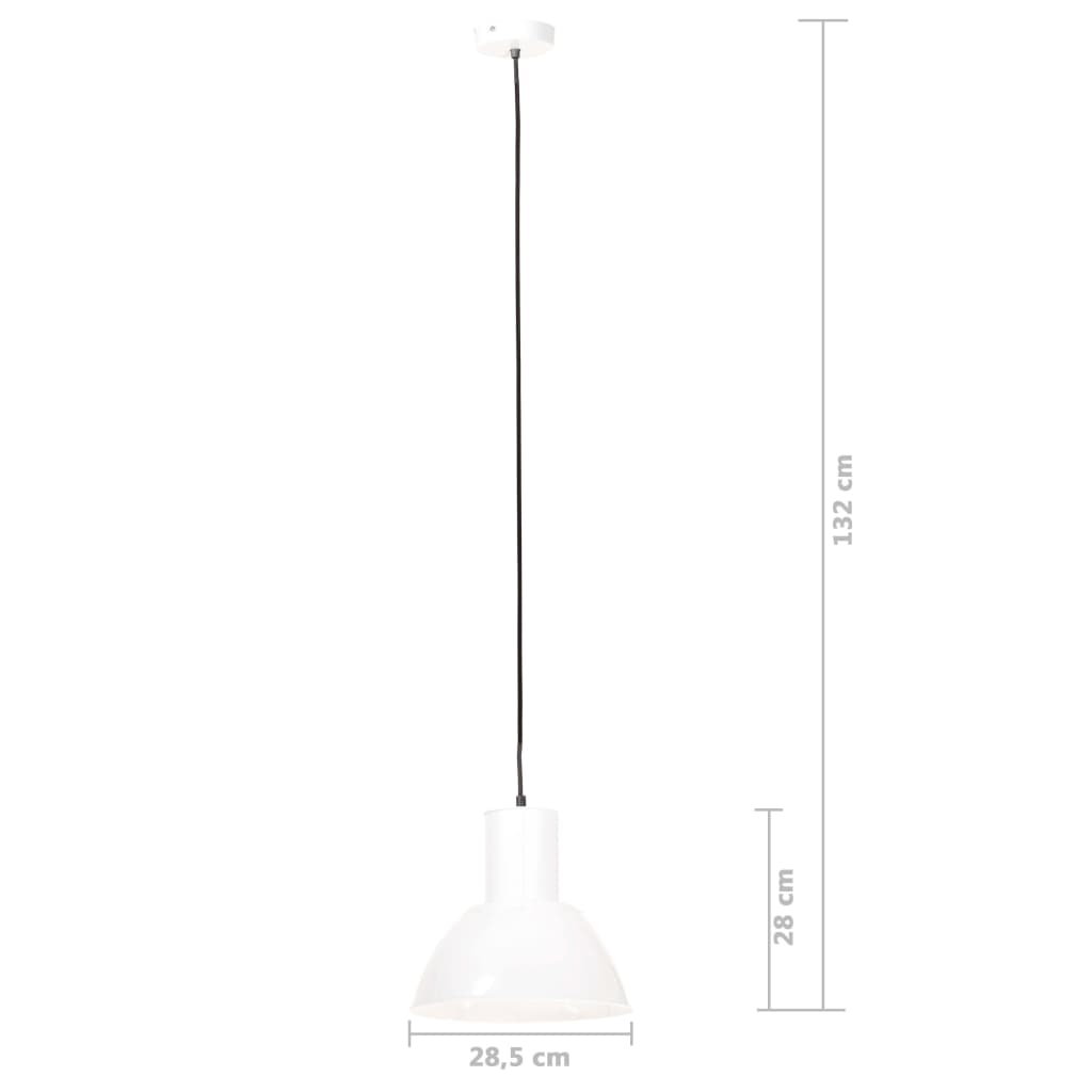 Lampe suspendue 25 w ronde 28,5 cm e27 blanche - number 9.