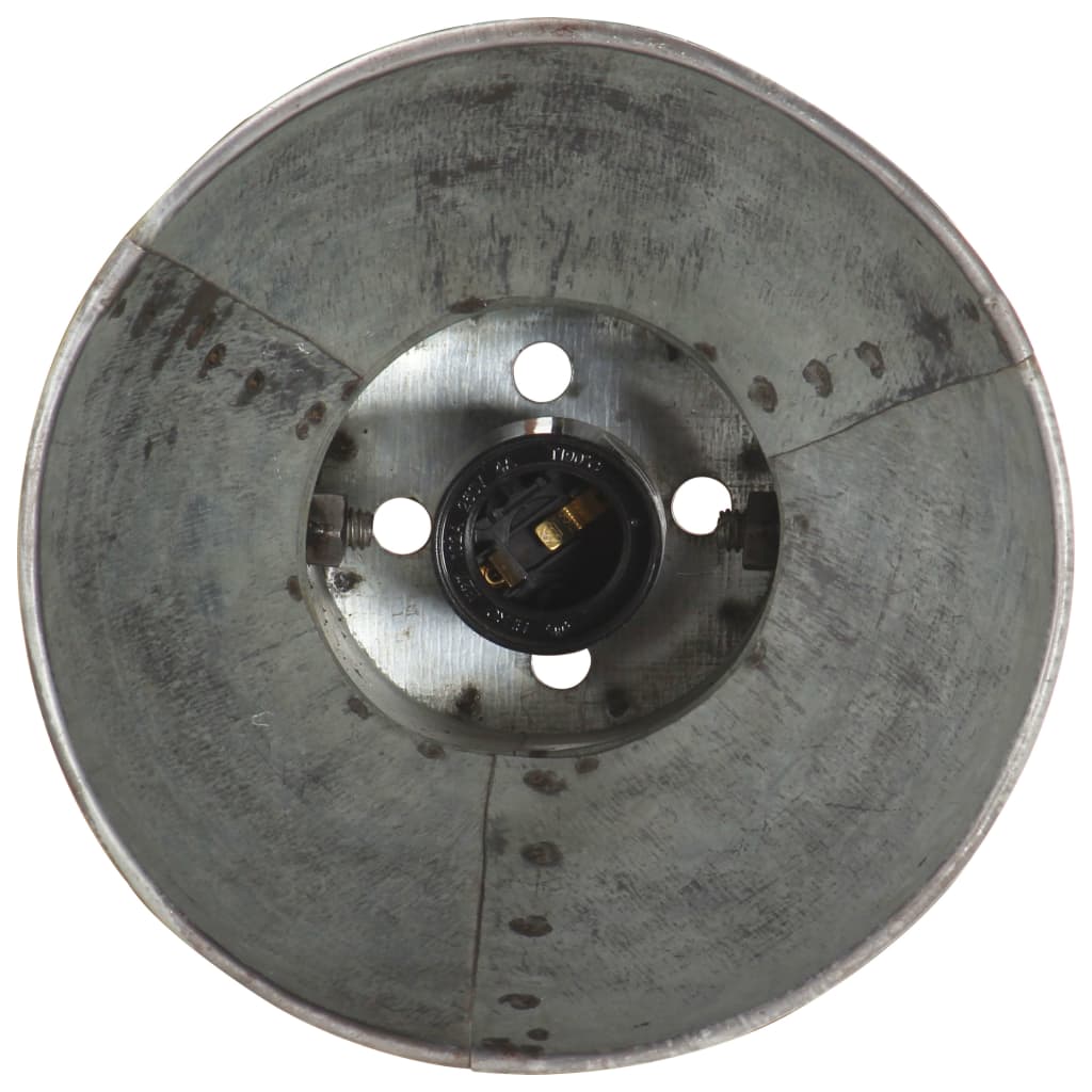 Væglampe industriel stil rund e27 sølvfarvet - number 8.