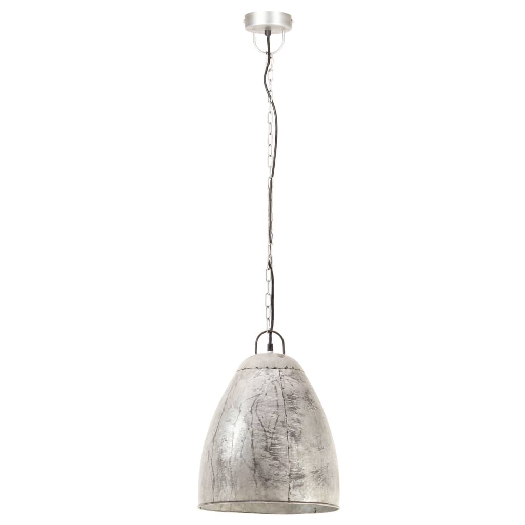 Lampe suspendue industrielle 25 w ronde 32 cm e27 couleur argent - number 3.