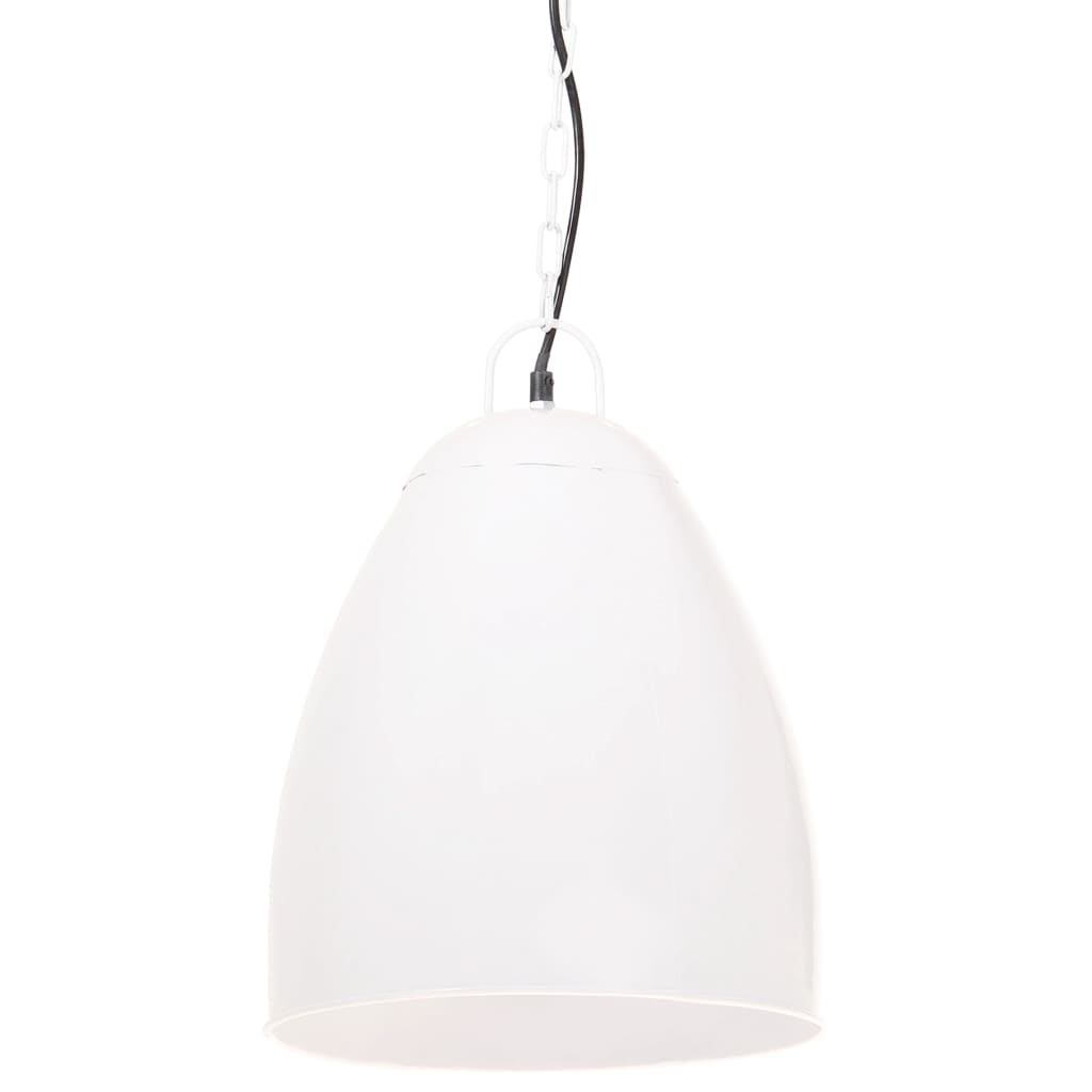 Lampe suspendue industrielle 25 w ronde 32 cm e27 blanche - number 2.