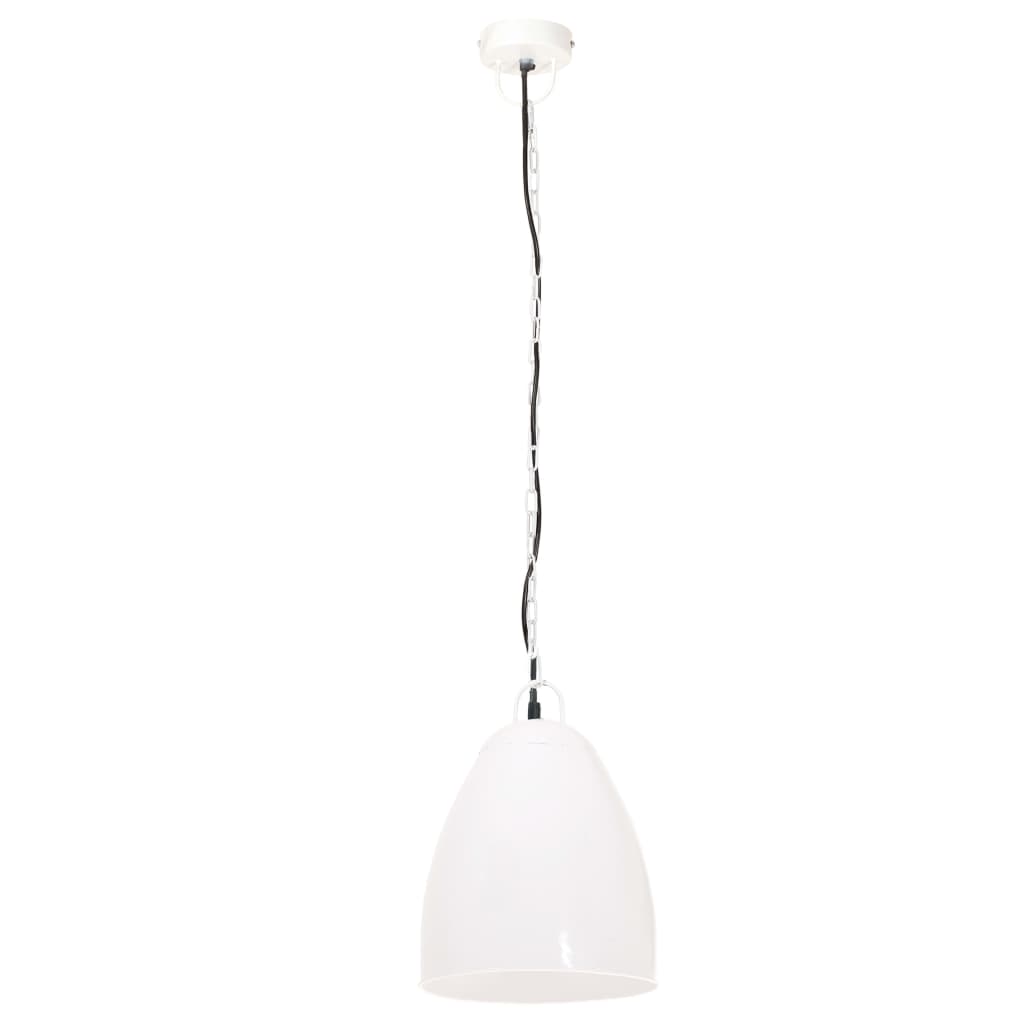 Lampe suspendue industrielle 25 w ronde 32 cm e27 blanche - number 4.