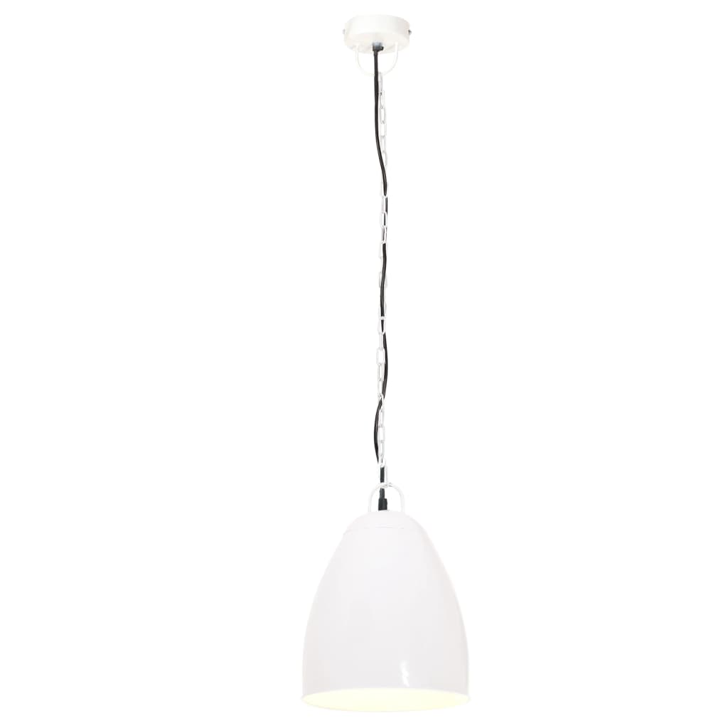 Lampe suspendue industrielle 25 w ronde 32 cm e27 blanche - number 3.