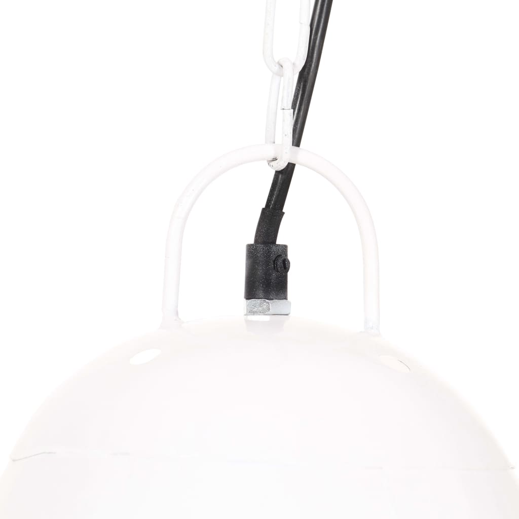 Lampe suspendue industrielle 25 w ronde 32 cm e27 blanche - number 7.