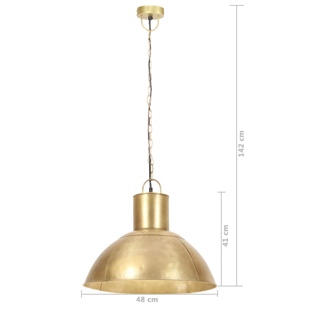 Lampe suspendue 25 w ronde 48 cm e27 couleur laiton - number 9.