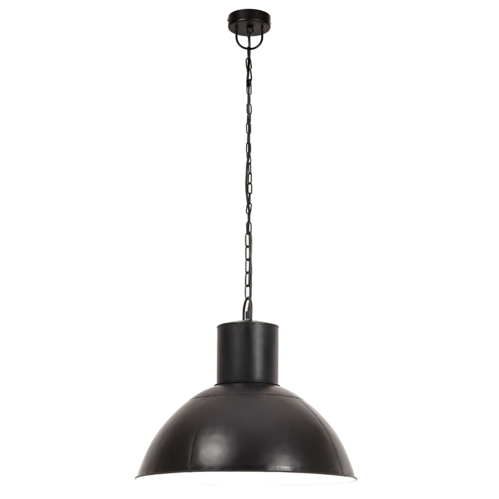 Lampe suspendue 25 w ronde 48 cm e27 noir mat - number 3.