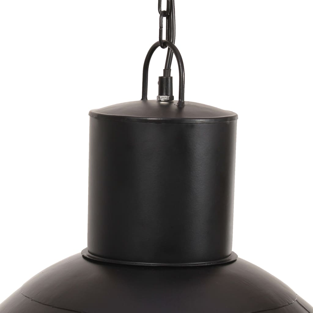 Lampe suspendue 25 w ronde 48 cm e27 noir mat - number 6.
