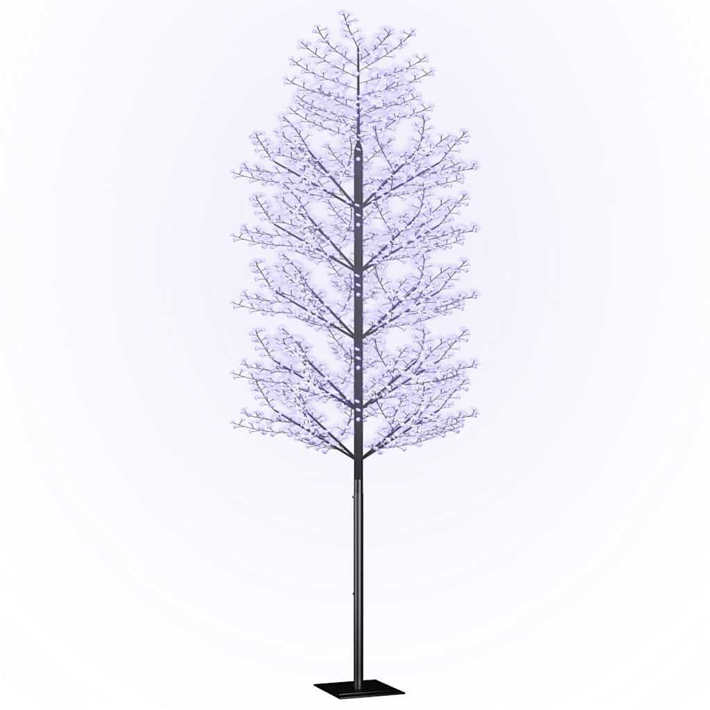 Juletræ 2000 led'er kirsebærblomst 500 cm blåt hvidt lys - number 2.