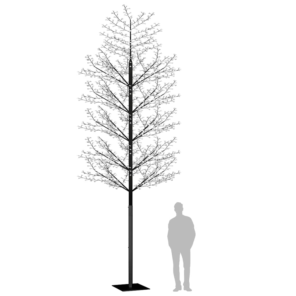 Juletræ 2000 led'er kirsebærblomst 500 cm blåt hvidt lys - number 3.