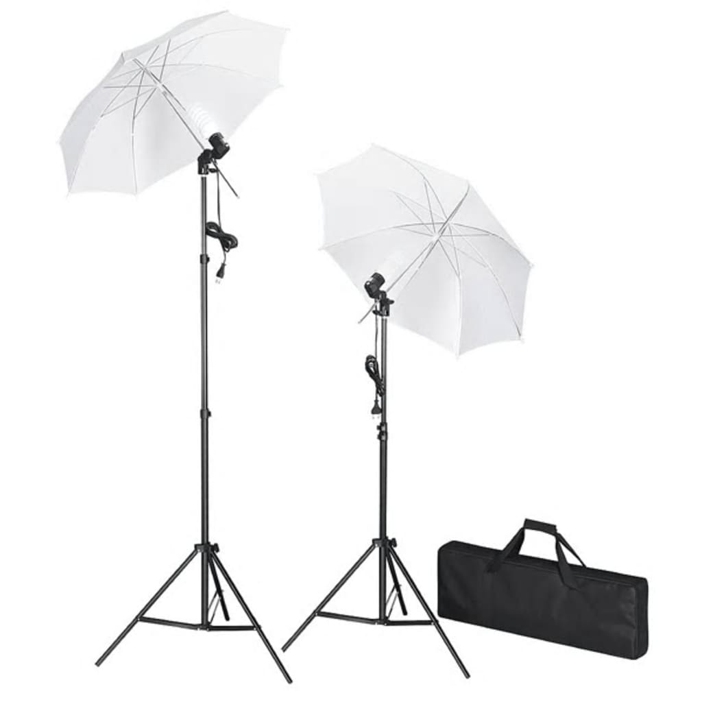 Set di studi fotografici con sfondo, lampade e ombrelli - number 3.