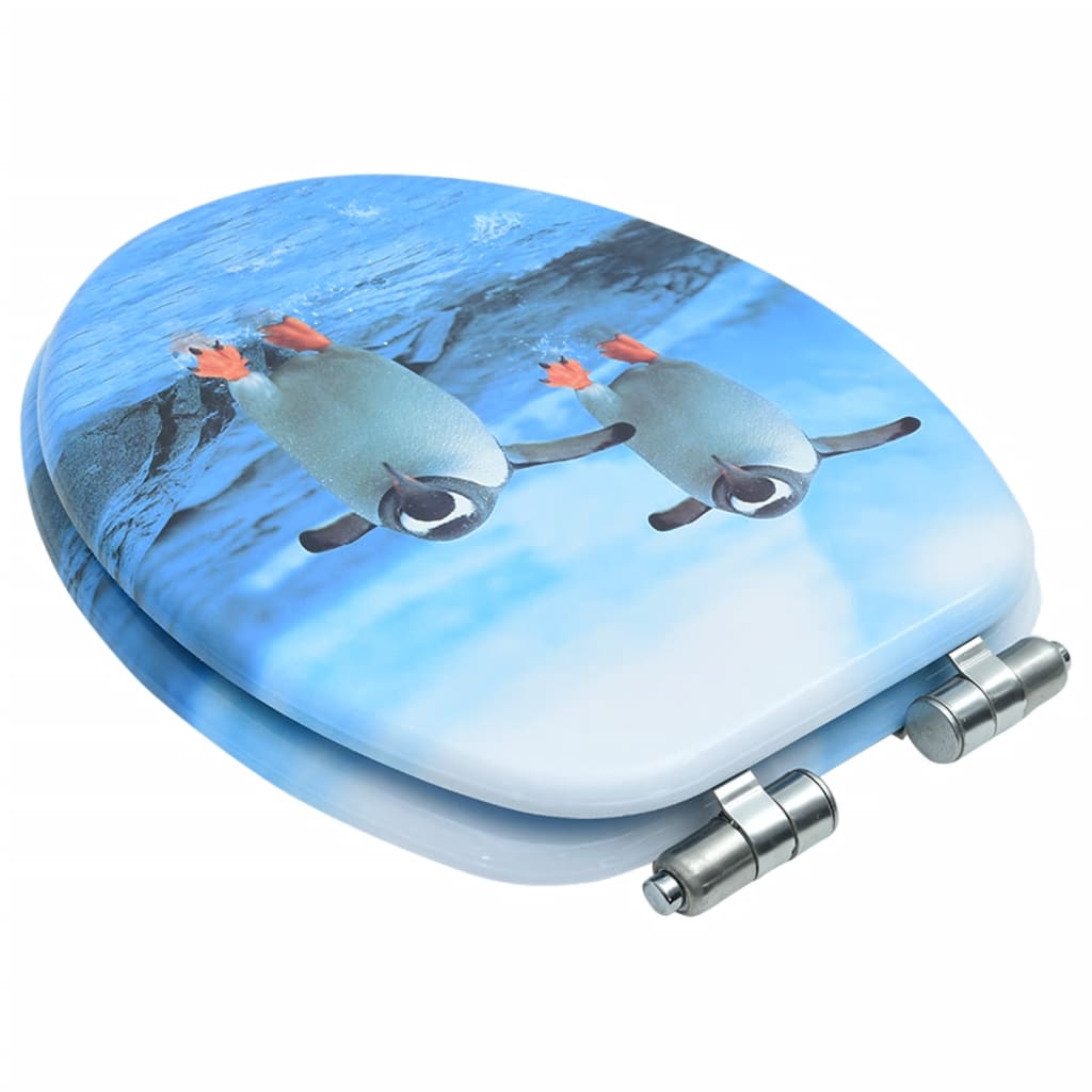 Toalettsits med soft close lock mdf penguin design - 1, pingvin, ja - number 4.
