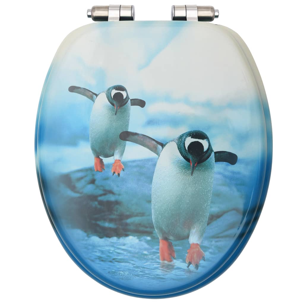 Toalettsits med soft close lock mdf penguin design - 1, pingvin, ja - number 6.