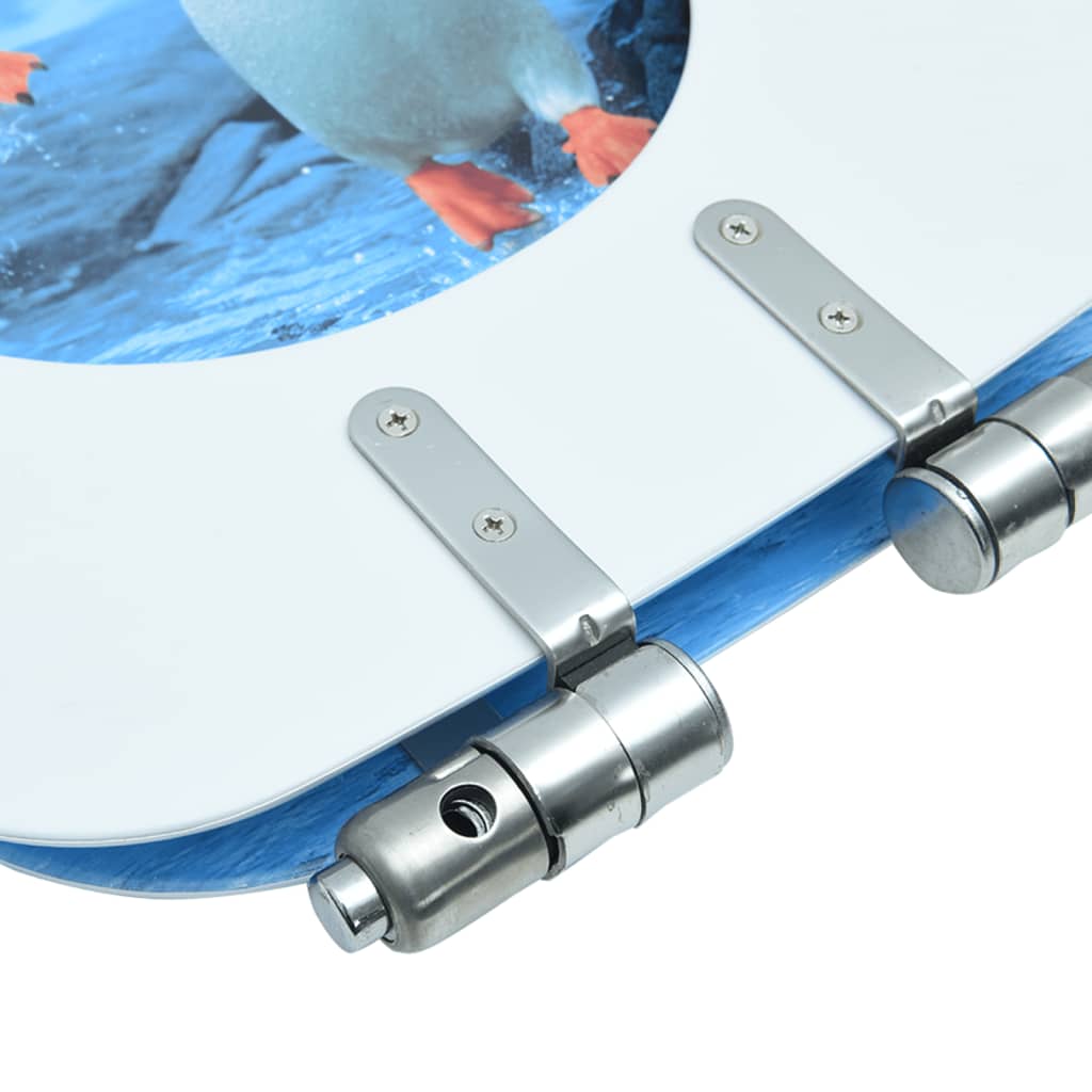 Toalettsits med soft close lock mdf penguin design - 1, pingvin, ja - number 9.