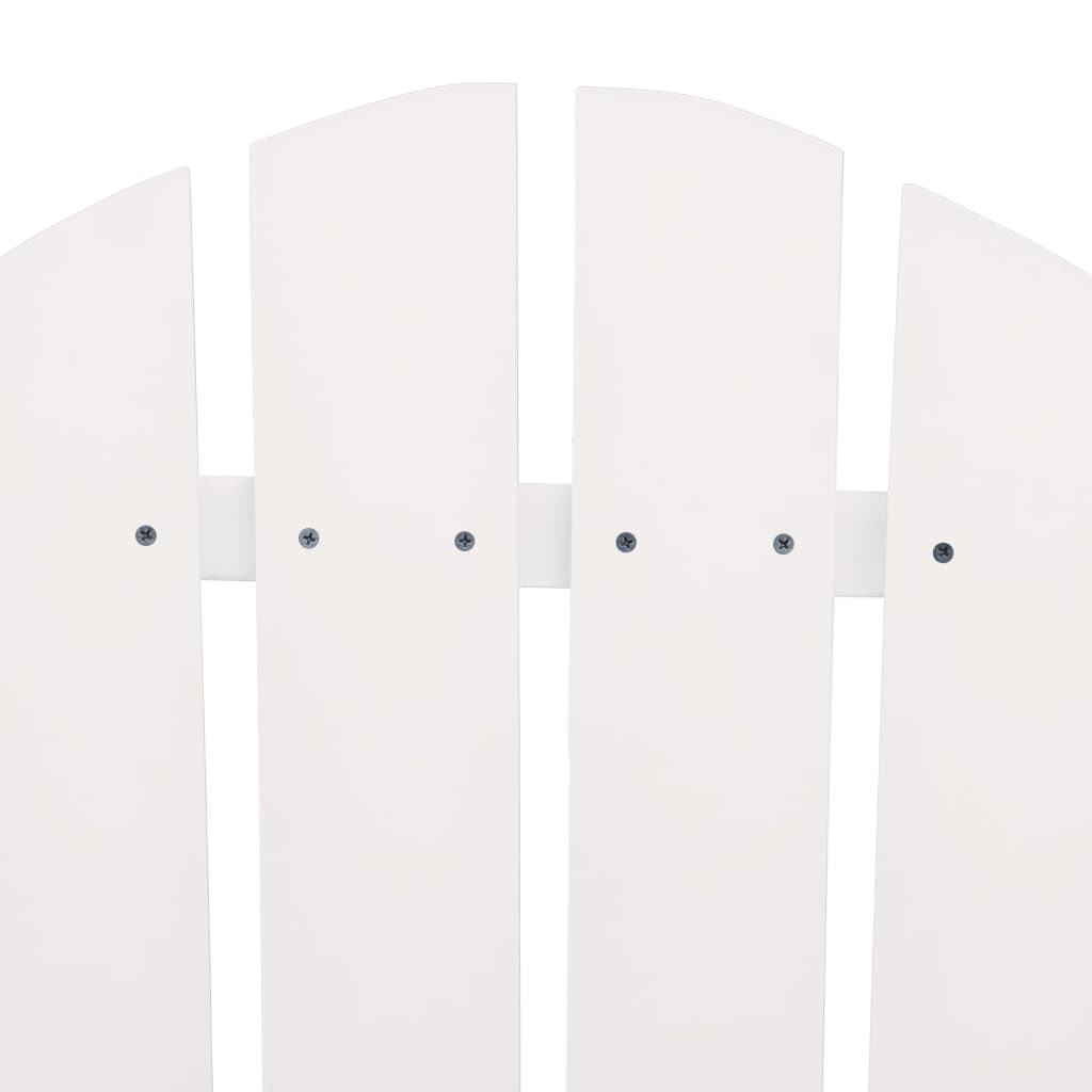 Adirondack-havestole med bord massivt grantræ hvid - number 5.