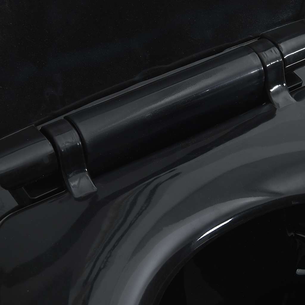 Wc haut sans bride à fermeture amortie 7 cm plus haut en céramique - noir - number 10.