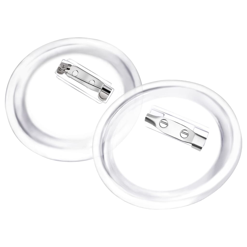 Pièces pour badges avec épingle 100 jeux acrylique - 58 mm - number 3.