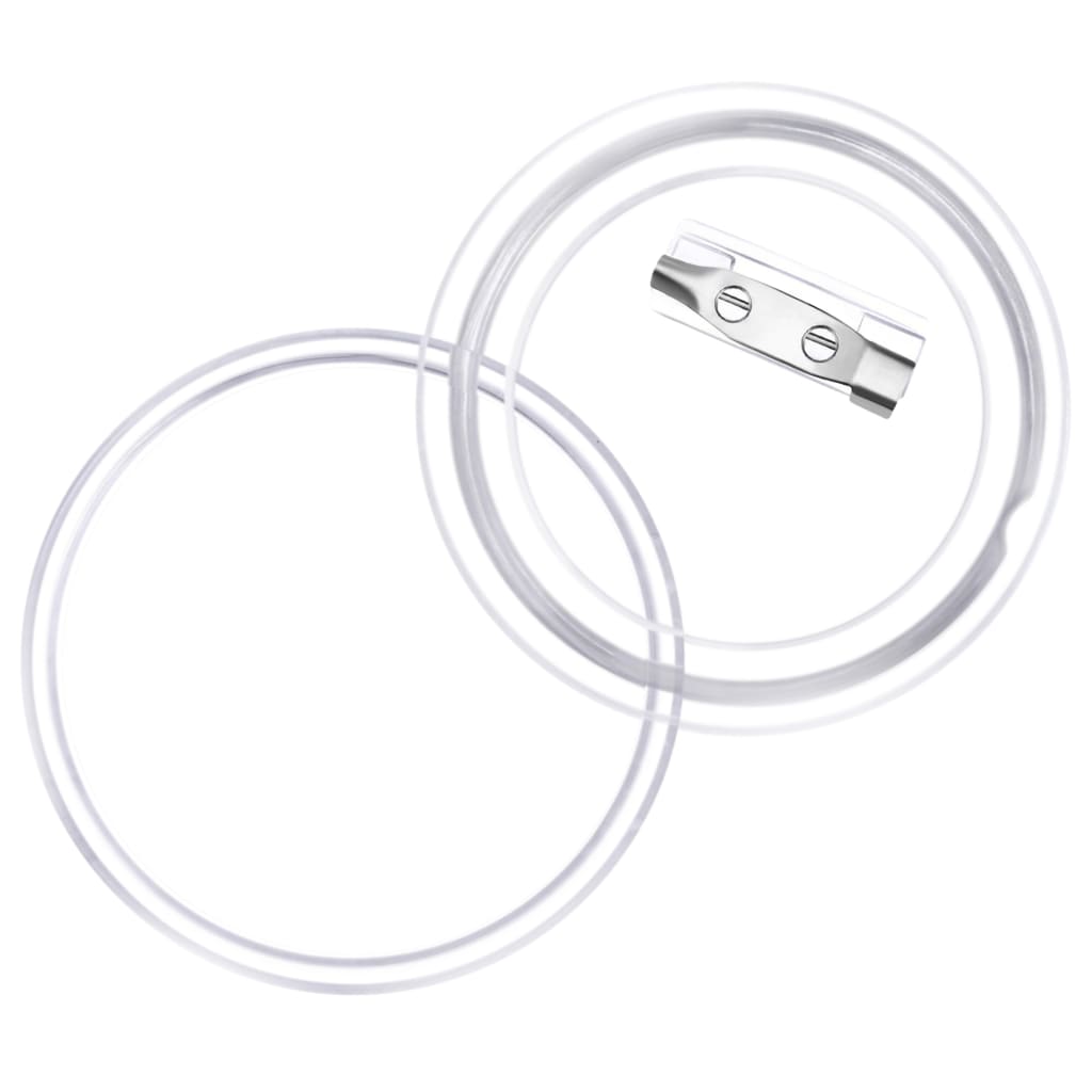 Pièces pour badges avec épingle 100 jeux acrylique - 58 mm - number 7.