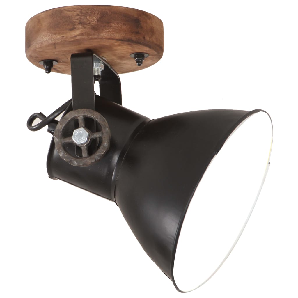 Industrial wall/ceiling lamps 2 pcs. 20x25 cm e27 matt black - number 2.