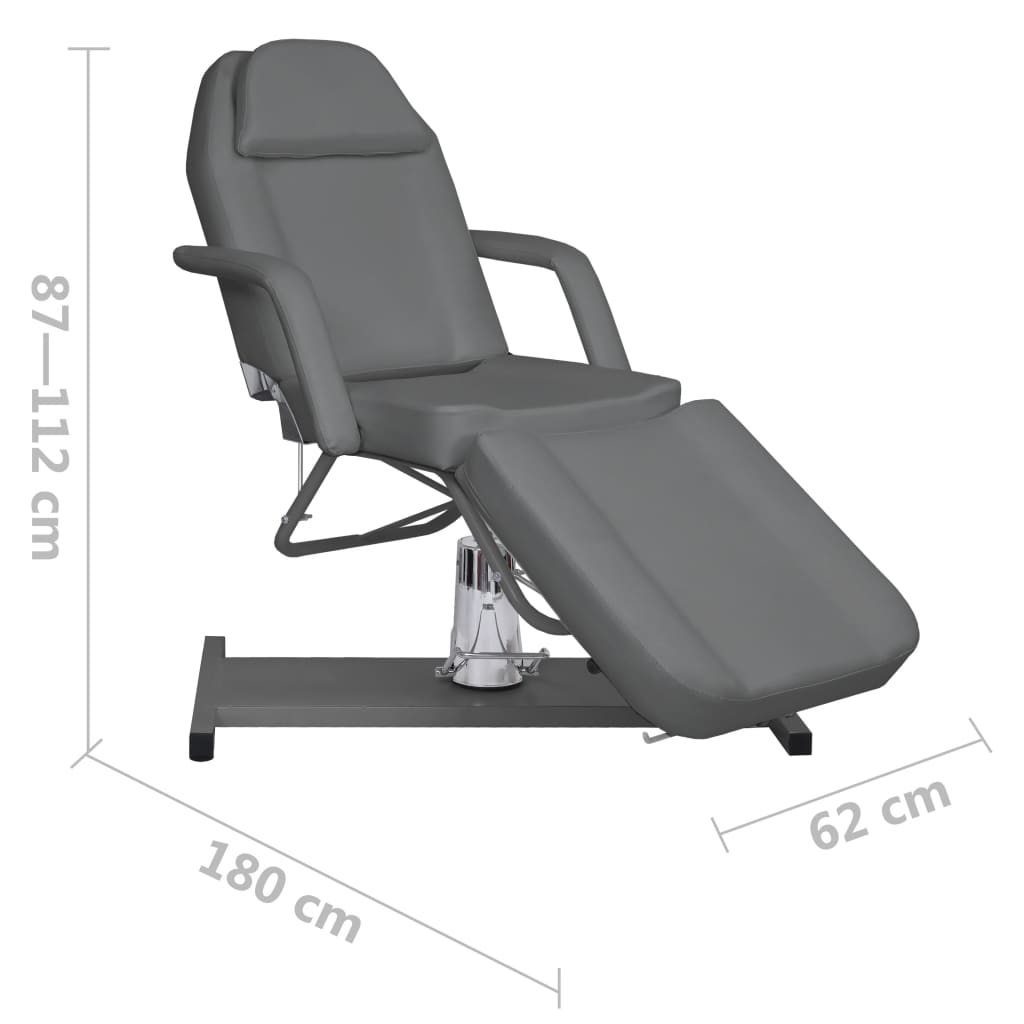 Massagebord 180x62x(87-112) cm - grå - number 8.