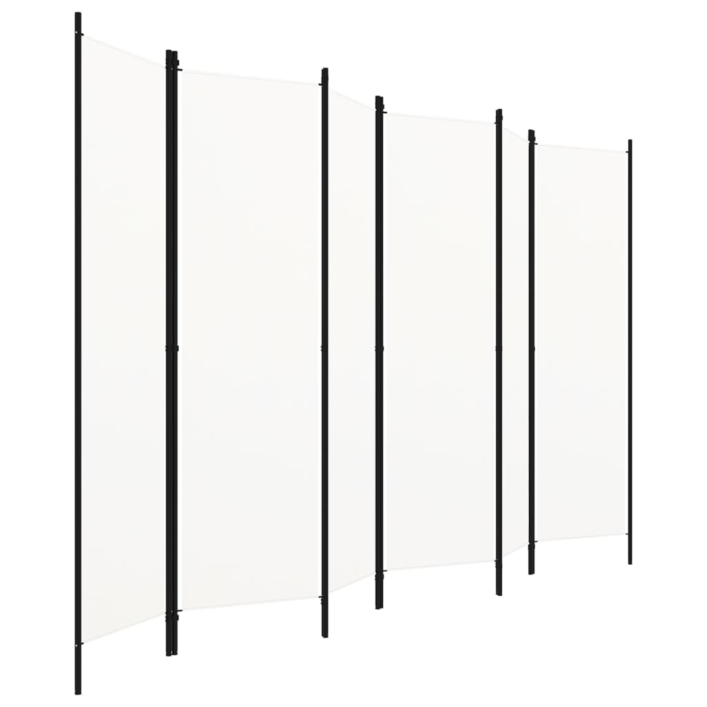 6-panels romdeler 300 x 180 cm - hvit, 6 - number 2.