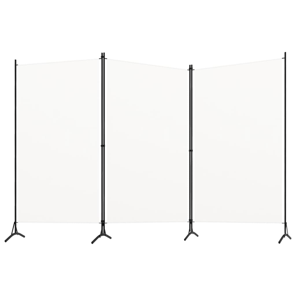 3-panels rumdeler 260x180 cm stof hvid - number 1.