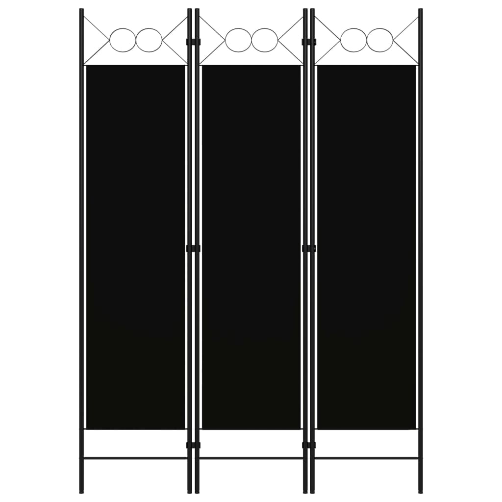 3-panels rumdeler 120x180 cm - sort, 3 - number 1.