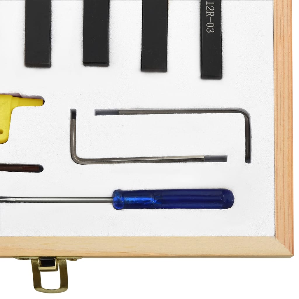 Svarvverktygssats 12 delar 8x8 mm 70 mm - number 5.