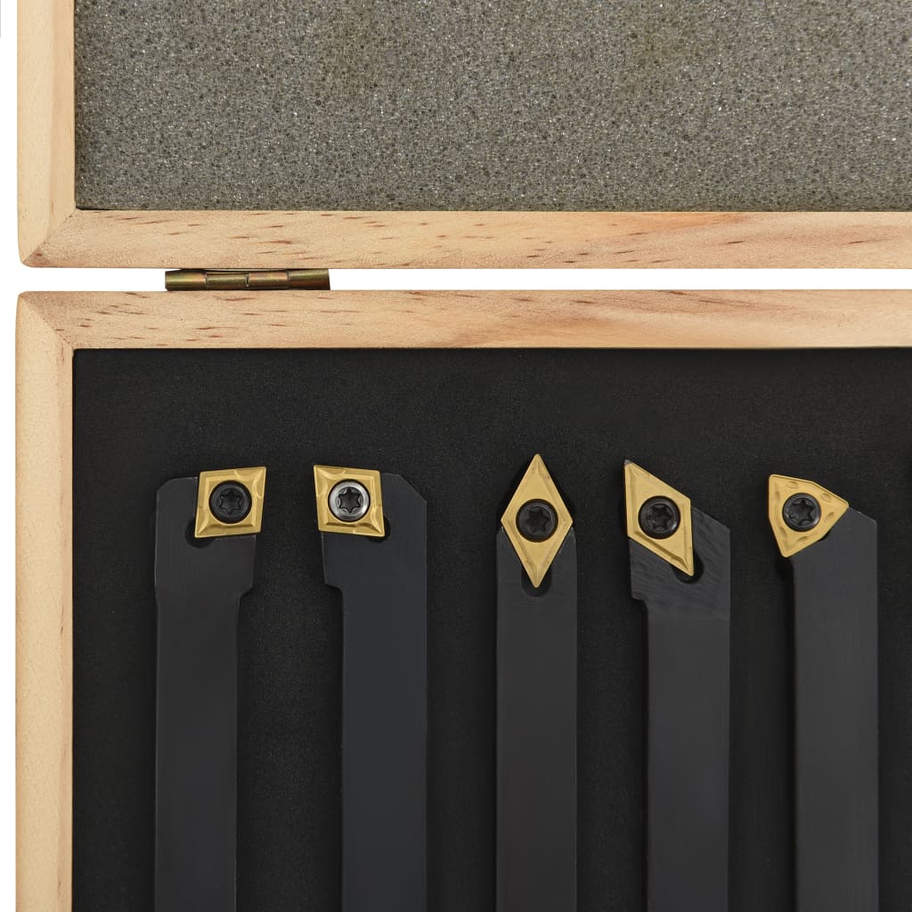 Svarvverktygssats 12 delar 12x12 mm 80 mm - number 5.