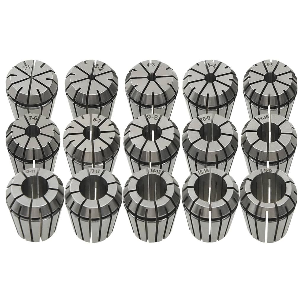 Er25 spændepatroner 15 dele drejeværktøjssæt - number 1.