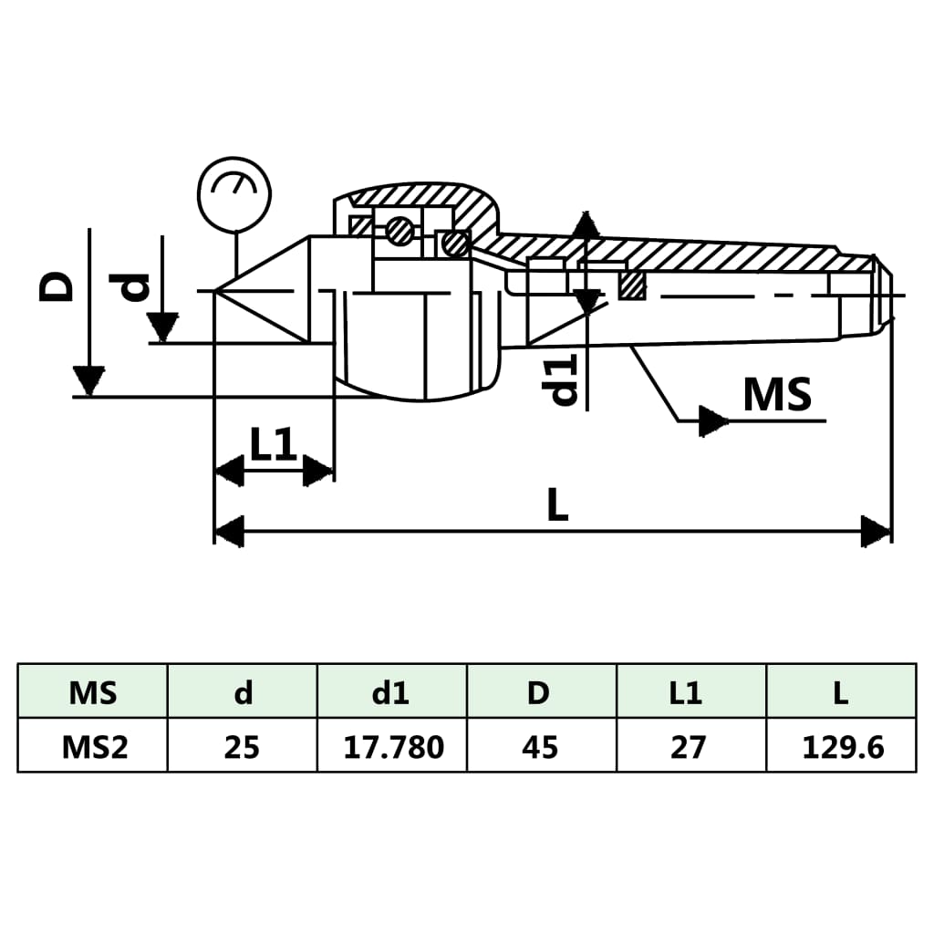 Roterende medløbspinol mt2 - number 6.