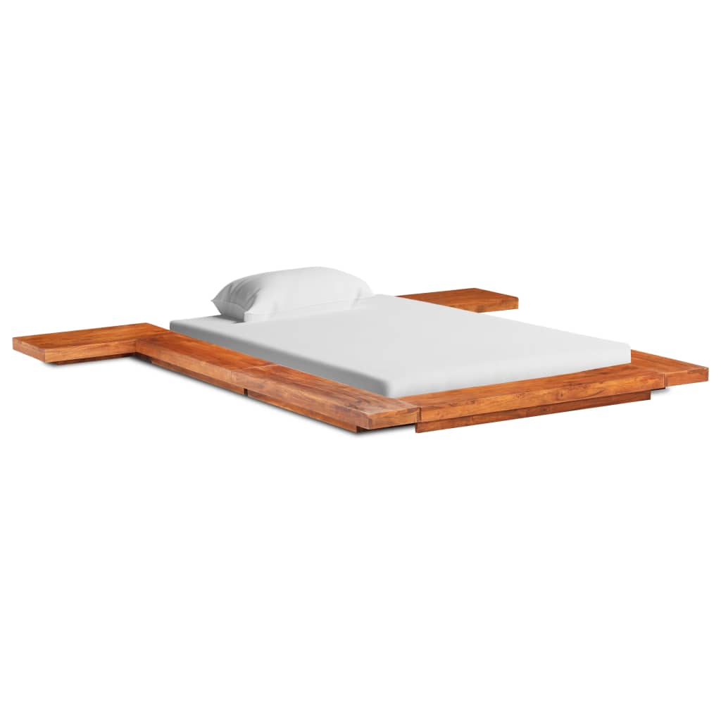 Japanese futon bed frame 100x200 cm solid acacia wood - number 2.