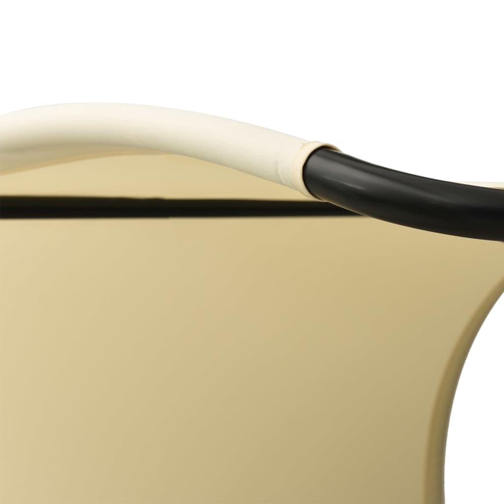 Dvostruko sunčevo ležaljke s tekstilom nadstrešnice - crna i krem ​​boja, 1 - number 5.