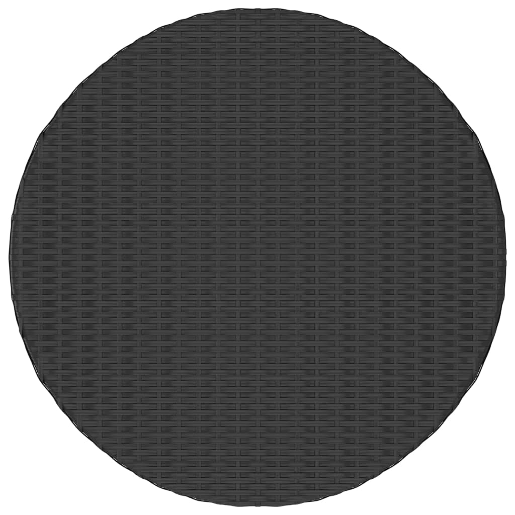 Havebord 70x70x73 cm polyrattan sort - number 3.