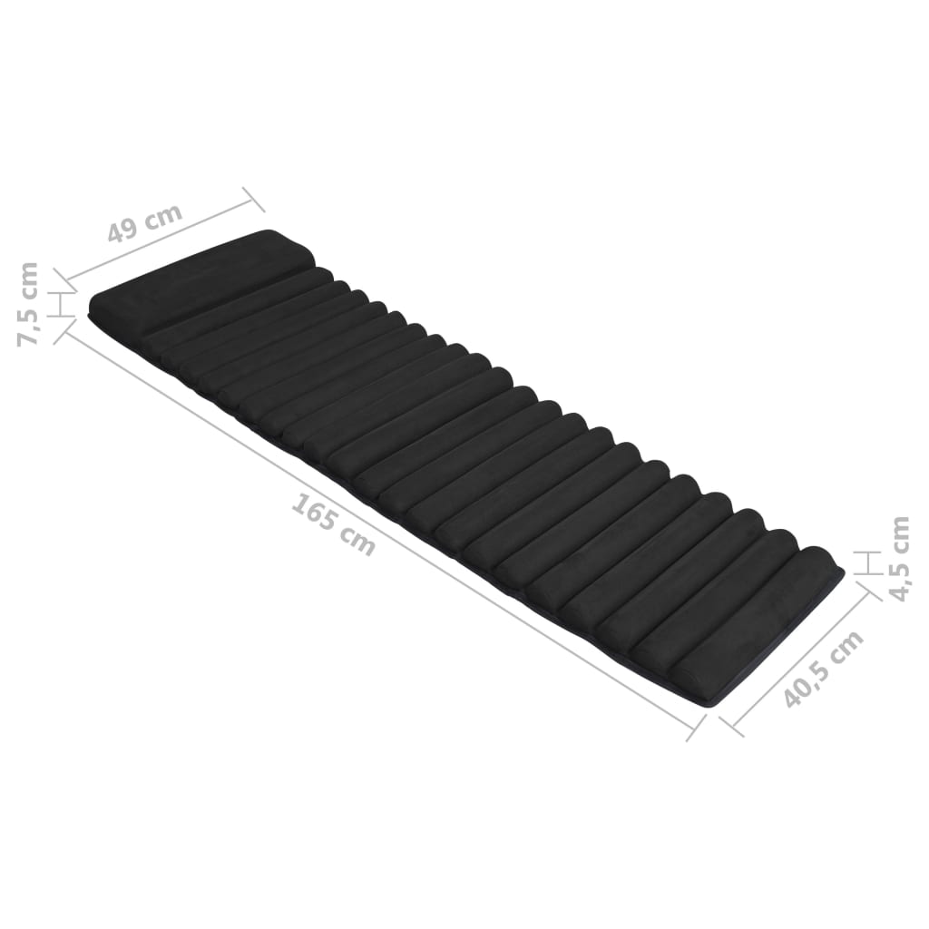 Hynde til liggestol ruskind sort - number 6.