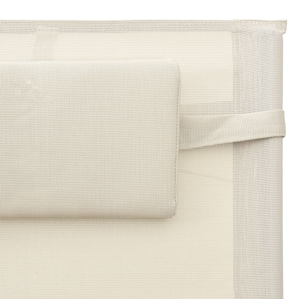 Liggestol textilene cremefarvet og grå - number 6.