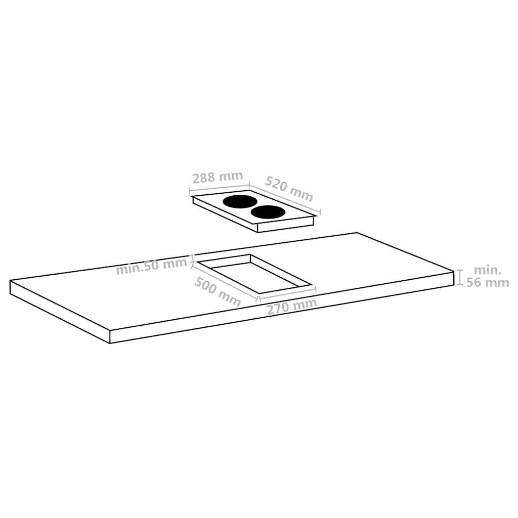 Flexizone induction hob 2 burners touch 3500 w glass - number 4.