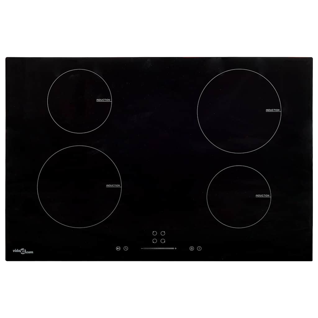 Induction hob with 4 zones touch control 7000 w 77 cm glass - number 1.