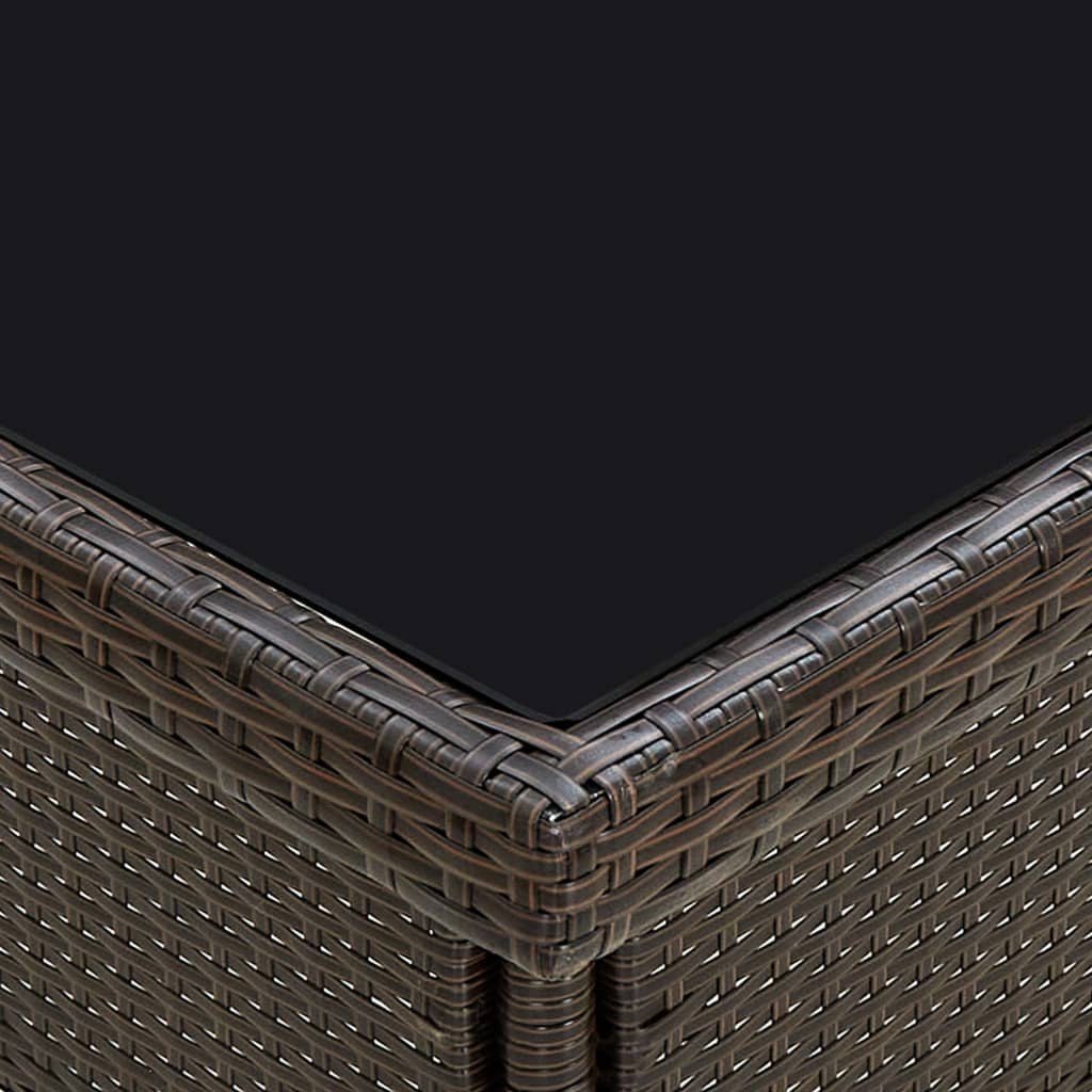 Hagebord polyrattan og glass - number 4.