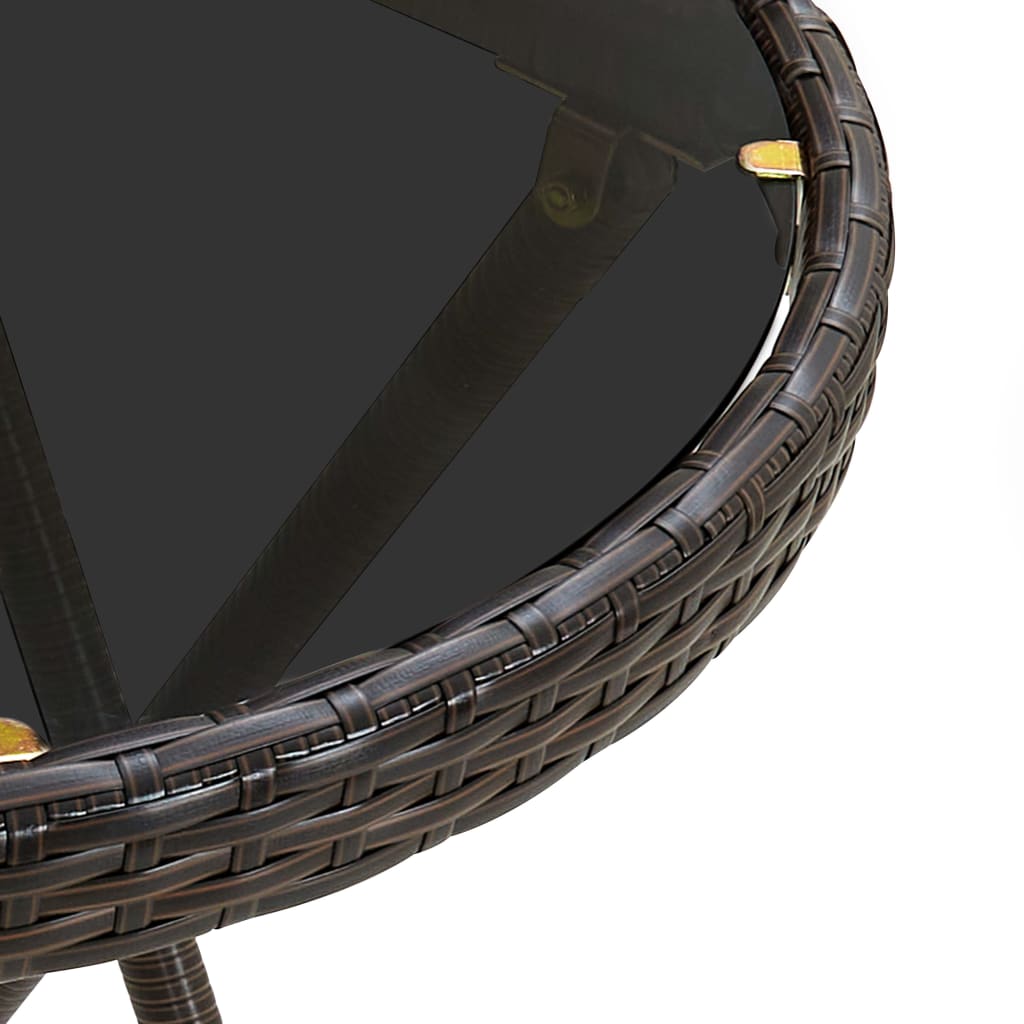 Čajni stol 60 cm poliratan i kaljeni - smeđi, 1, staklo - number 4.