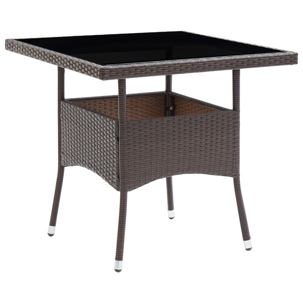 Havebord polyrattan brun - number 1.