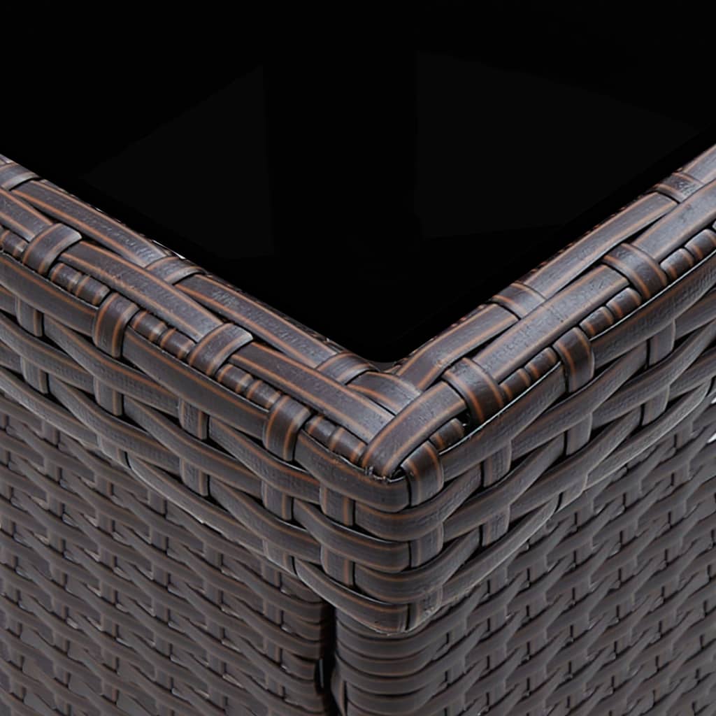 Havebord polyrattan brun - number 4.