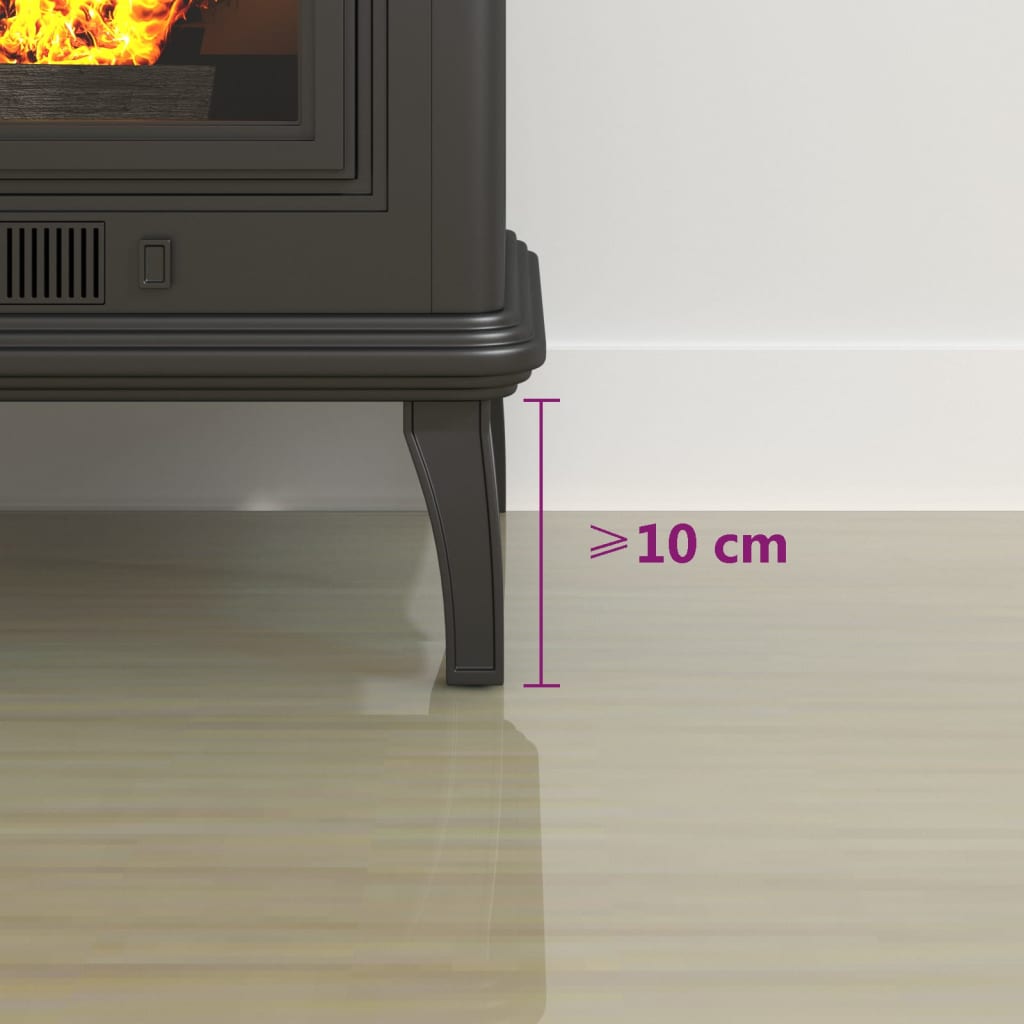 Glasplade til pejs halvrund - 800 x 600 mm, 1 - number 8.
