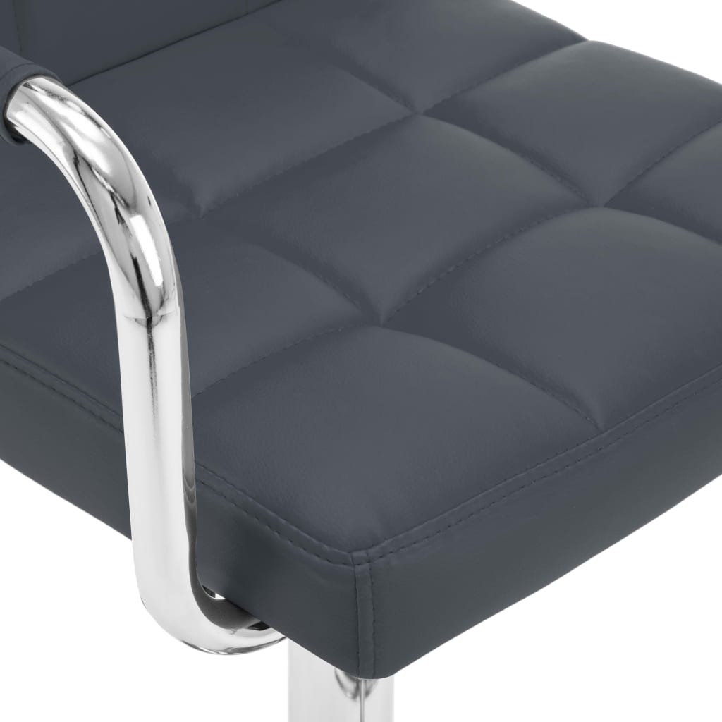 Barske stolice kom. umjetna koža - siva, 2 - number 6.