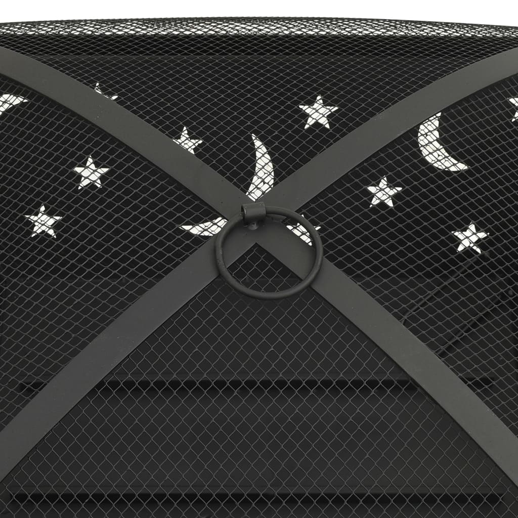 Bålfad med ildrager 62 cm xxl stål - number 6.