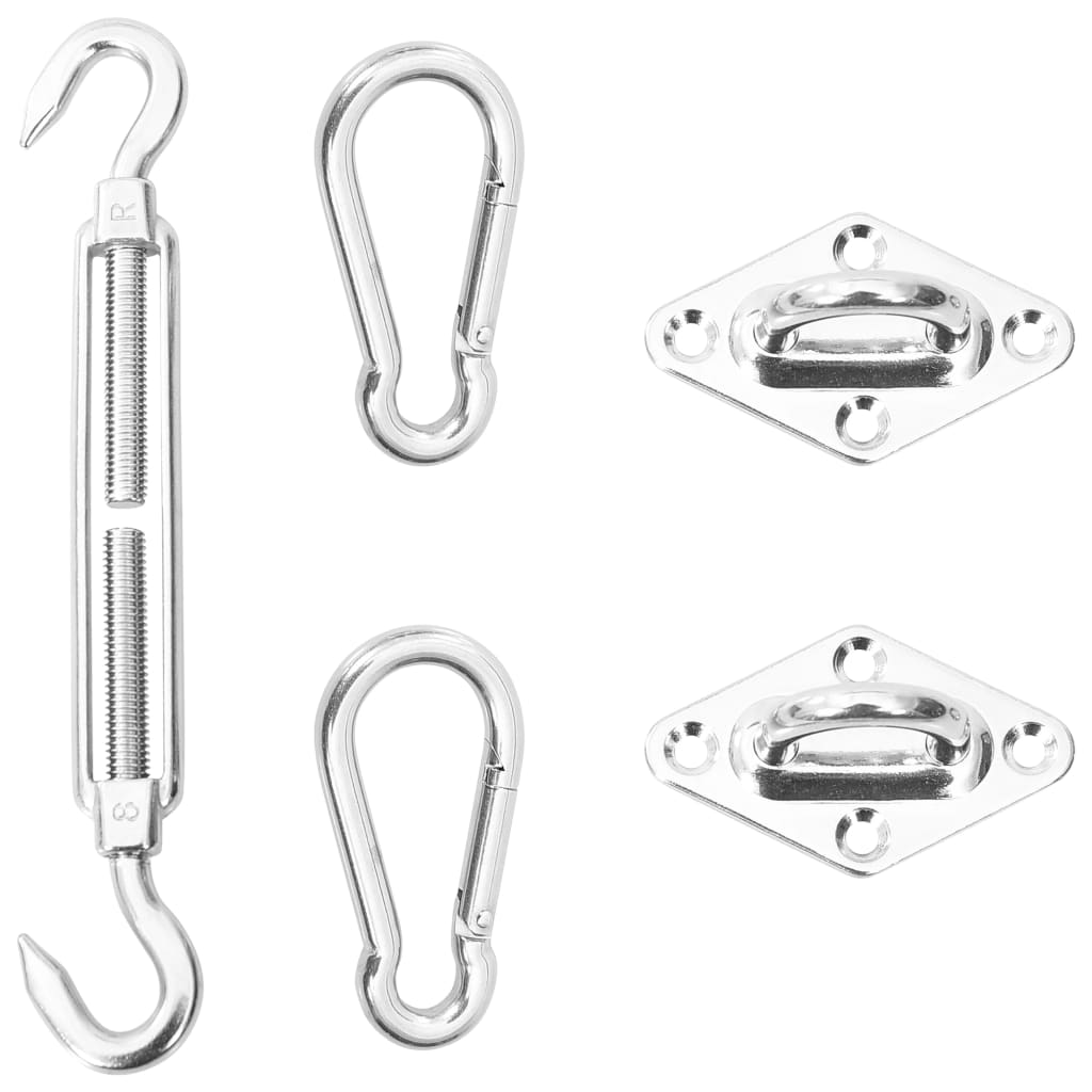 Fastening set for awning 5 parts stainless steel - number 1.