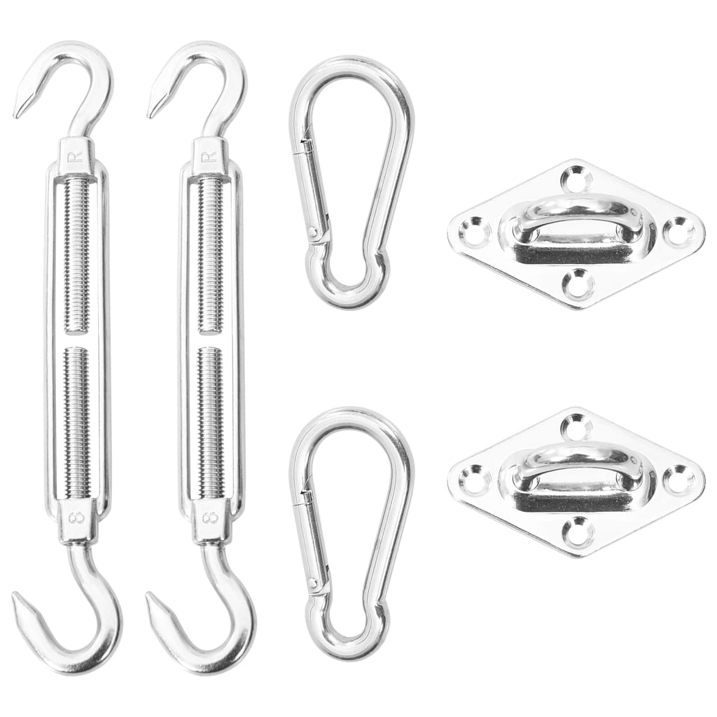 Fastening set for awning 6 parts stainless steel - number 1.