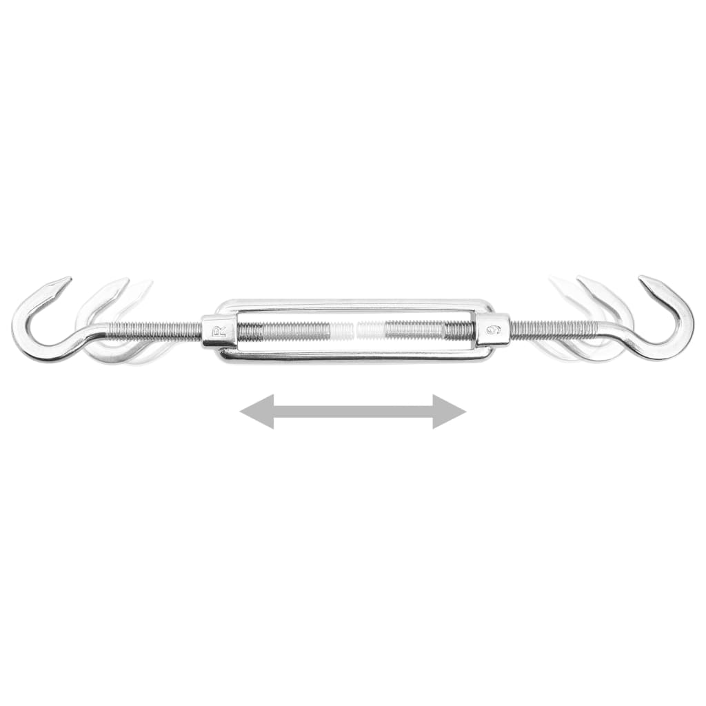 Fastening set for awning 9 parts stainless steel - 65 x 40 mm - number 2.