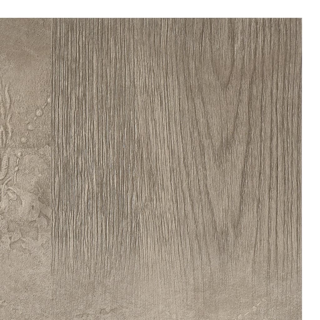 Självhäftande golvbrädor. 5.11 m² pvc grå - mörkbrun och grå, 55 - number 7.