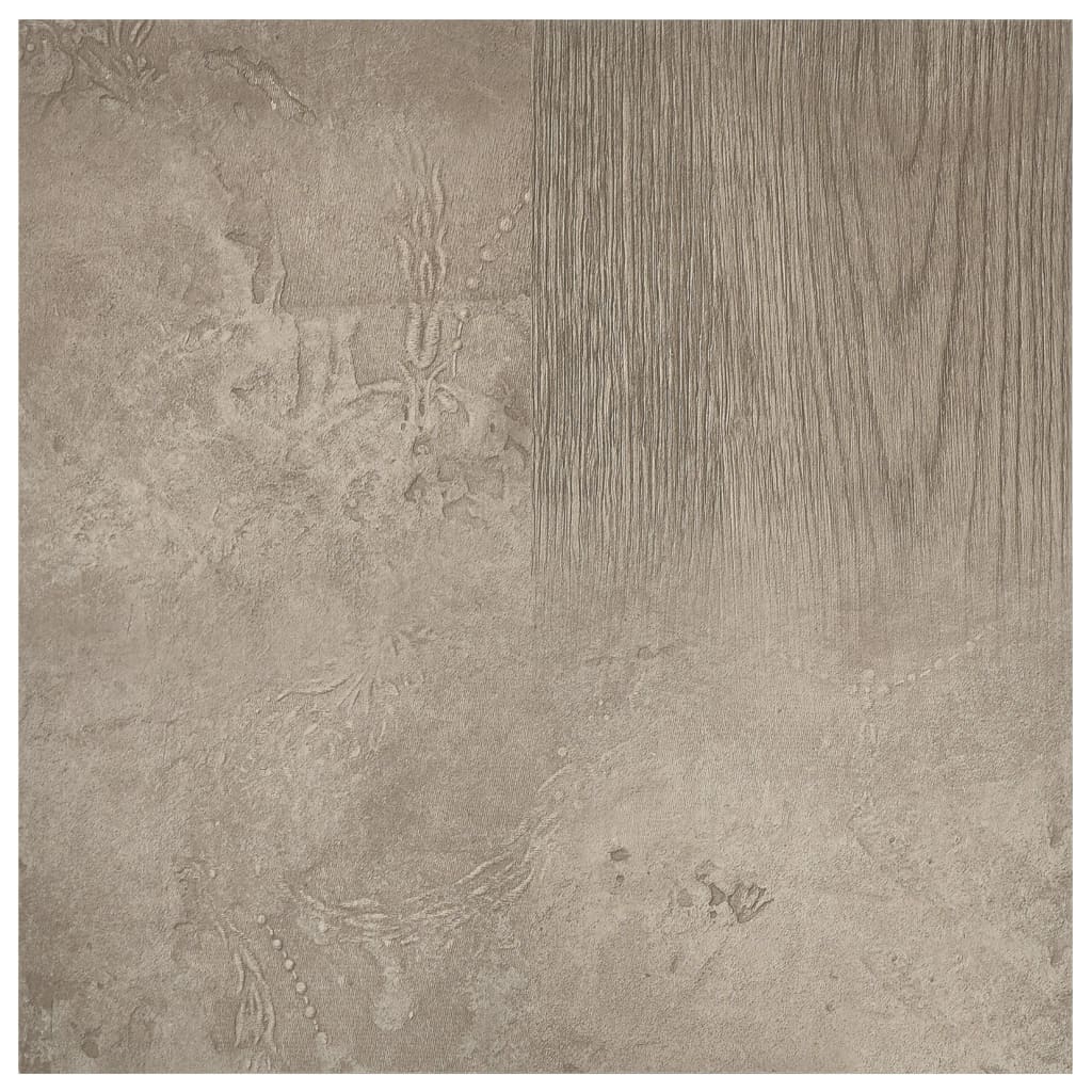 Självhäftande golvbrädor. 5.11 m² pvc grå - mörkbrun och grå, 55 - number 6.