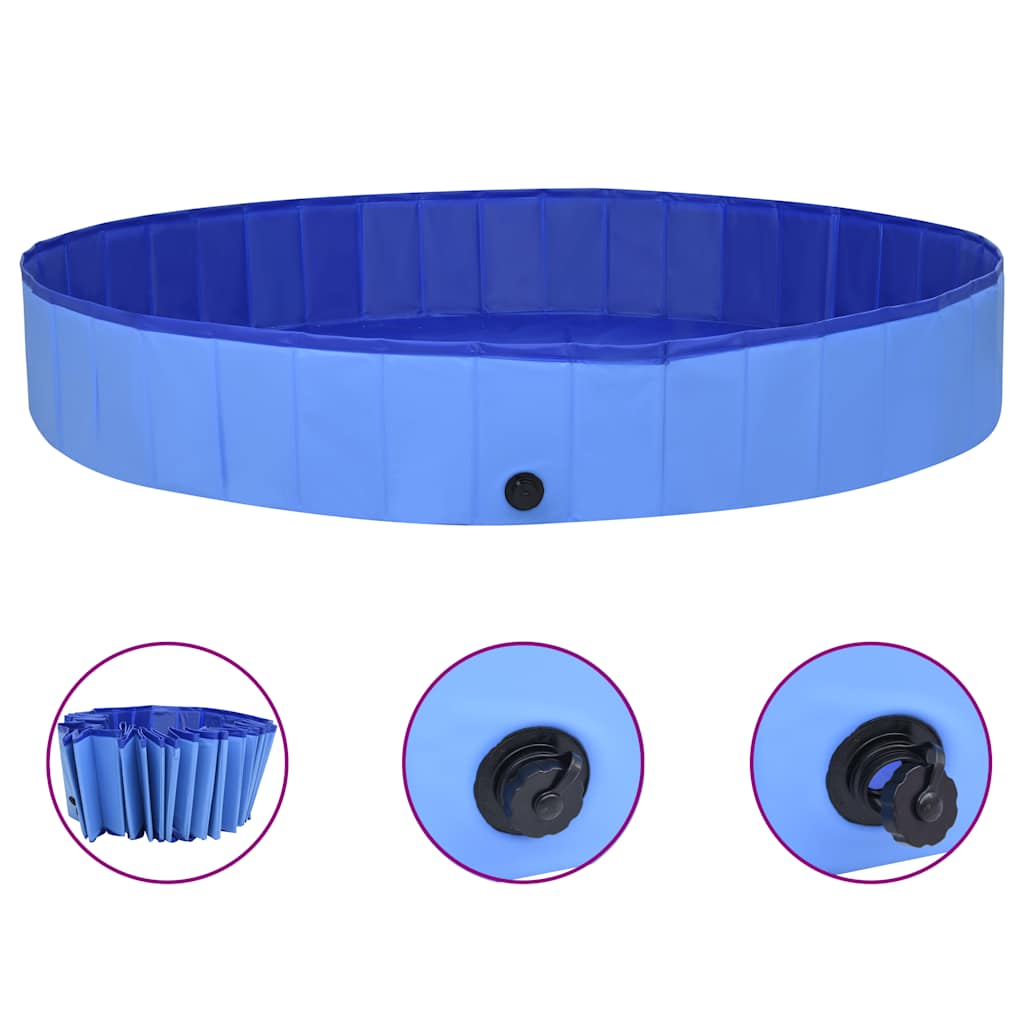 Piscine pliable pour chien en pvc - bleu, 300 x 40 cm - number 1.
