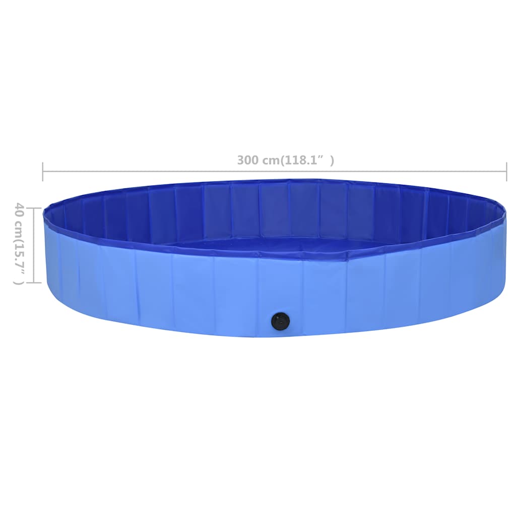 Piscine pliable pour chien en pvc - bleu, 300 x 40 cm - number 9.